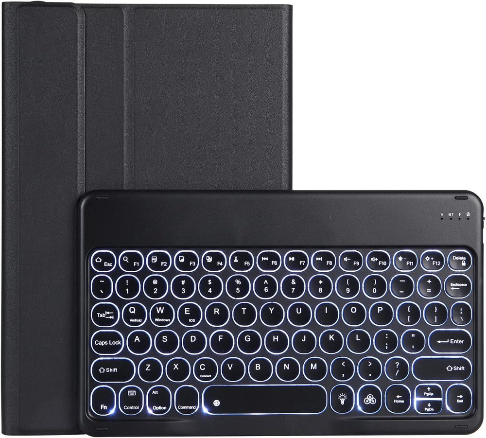Противоударный чехол-книжка с клавиатурой и подсветкой для планшета Samsung Galaxy Tab A 10.1