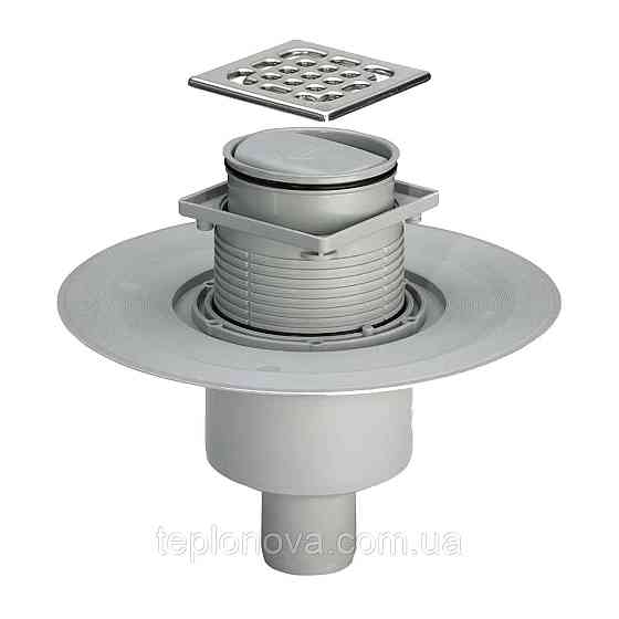 Трап із сухим закривомVIEGA ф50, неірж, решітка 100*100, верт. пластик 583224 Чернівці