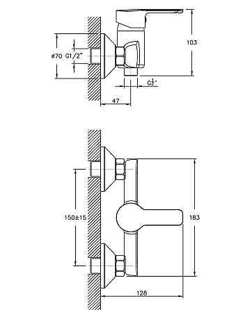 Змішувач для душа Haiba Marco 003   ( HB0875 ) 37251 Харків