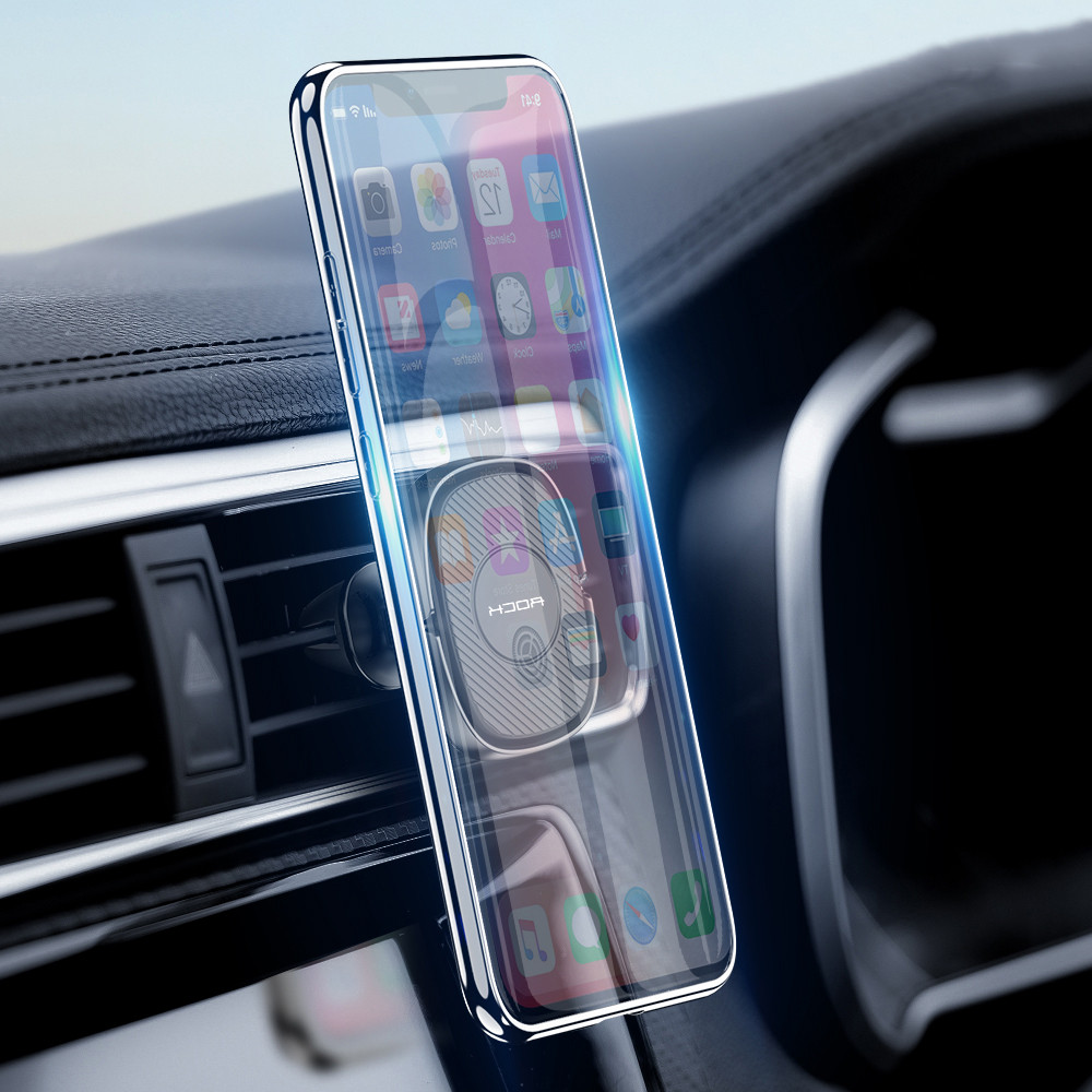 Магнітний тримач для смартфона Rock Magnetic Air Vent (Чорний) Николаев - изображение 2