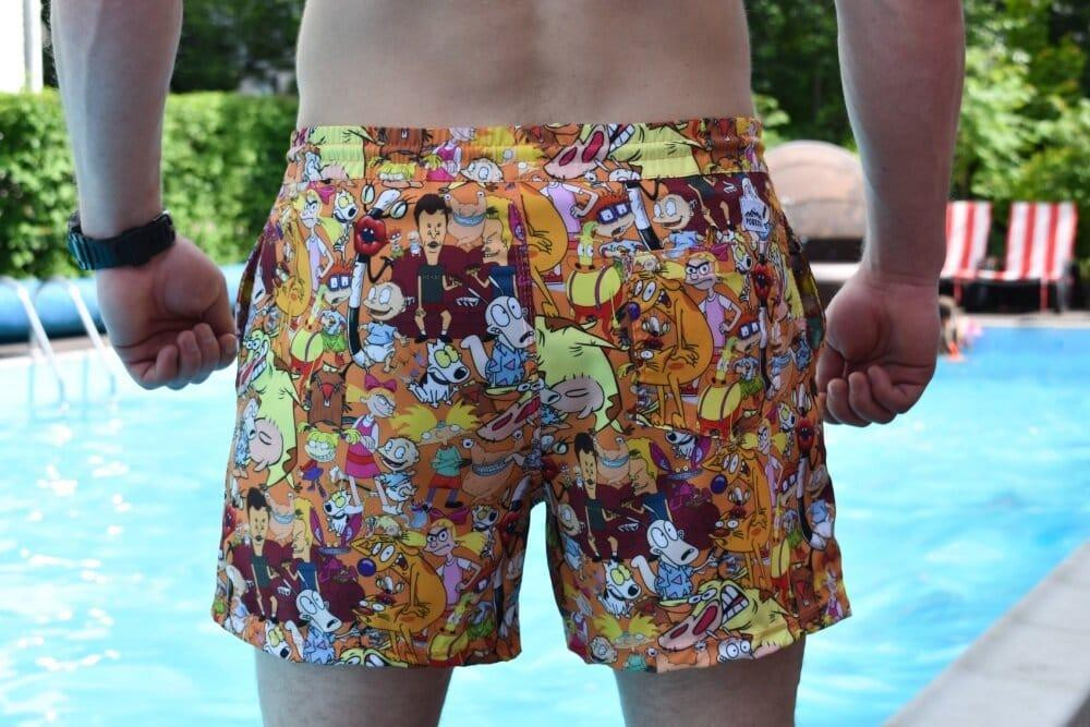 Короткі чоловічі шорти пляжні для купання та плавання з принтом Pobedov Pool day Multiki Помаранчевий Одеса - фото 3