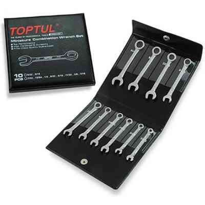 Ключ Toptul ключей дюймовых комбинированных миниатюрных 10 шт. (5/32"-7/ (GBBA1001) Винница