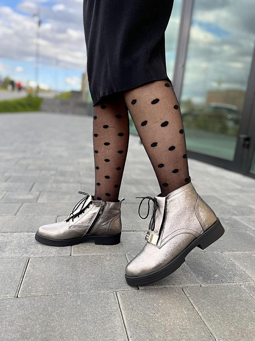 Olli Черевики жіночі OLLI графіт натуральна шкіра висота 10см розмір 37 (3258) Коломия - фото 2