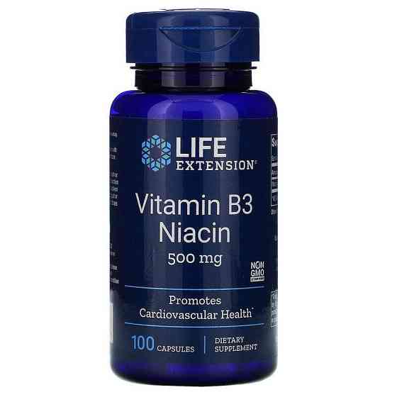 Ніацин Вітамін B3 (Niacin Vitamin B3) 500 мг 100 капсул Київ