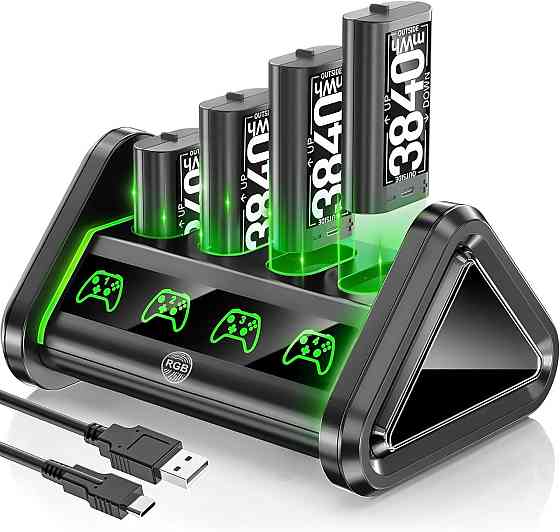 Зарядка и четыре аккумулятора для геймпада Xbox 3840mWh OIVO NG-BX132X Киев