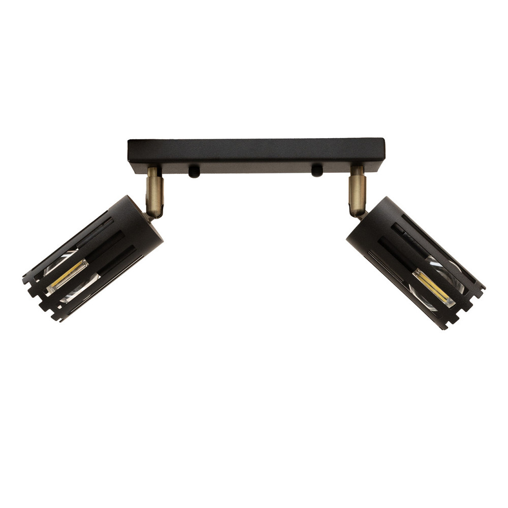 Светильник потолочный MSK Electric Teramo спот поворотный на два плафона NL 18050-2 BK Одесса - изображение 1