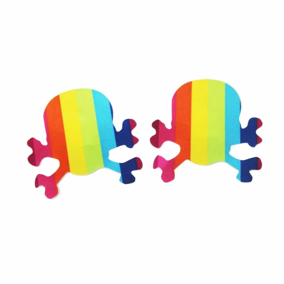 Наклейки на груди Черепа 8 на 8 см різнобарвний Київ - фото 1