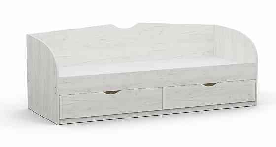 Кровать односпальная L-6, Дуб Крафт Білий, 2030х834х766 Львов
