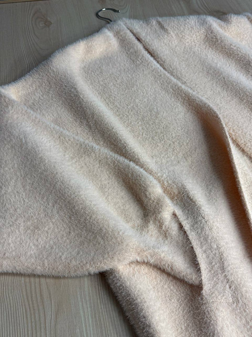 Кардиган жіночий Fancy Matinee 30740 ангора довгий з кишенями, молочний, one size Київ - фото 2