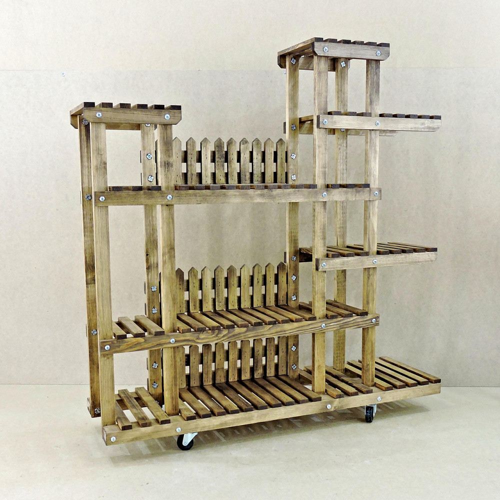 Підставка для квітів "Бемао" з коліщатками капучино Миколаїв - фото 8