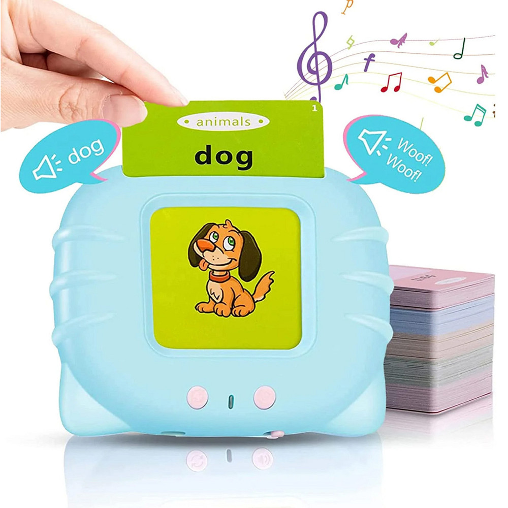 Інтерактивний планшет для вивчення англійської мови + 112 карток, Синій / Розвиваючі картки для дітей Київ - фото 1