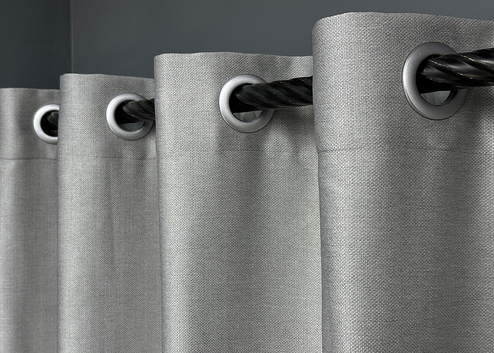 Комплект штор на люверсах VR-Textil Шеніл однотонний № 1689ш Світло-сірий 150х250 см 2 шт (37-0244) Київ - фото 6