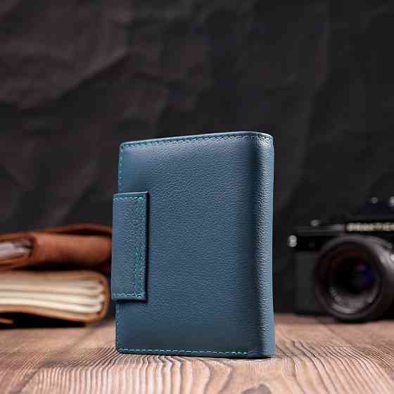 Портмоне для женщин с оригинальной монетницей из натуральной кожи ST Leather 19450 Бирюзовый Киев