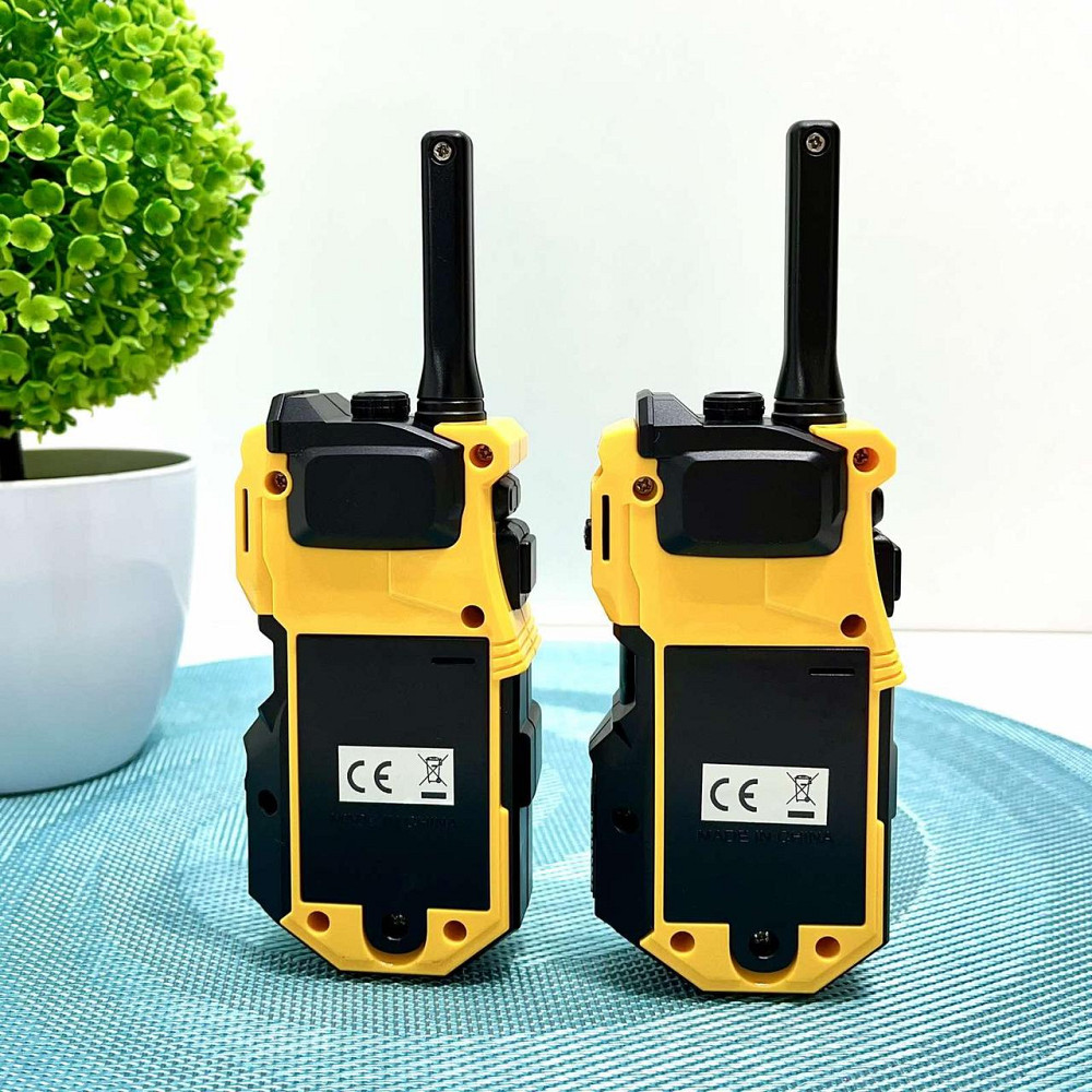 Ігровий набір рація LING YUN ZHI 2шт звук світло на батарейках 16см Чорно-жовтий (LZ079) Чернігів - фото 6