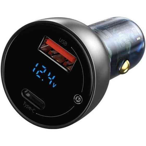 Автомобільний зарядний пристрій Baseus Particular Digital Display QC+PPS Dual Quick Charger Car Charger 65W Shallow tarnish Київ