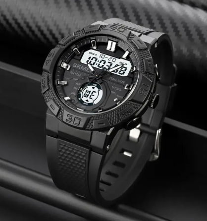 Чоловічий спортивний годинник Skmei 1881 (Чорний з білим) Київ