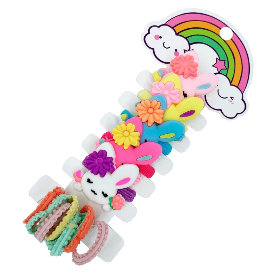 Набір дитячих гумок для волосся "Зайчики" 0105-039 Вінниця - фото 1