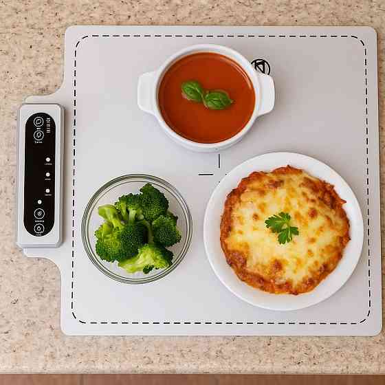 Коврик силиконовый на кухню для подогрева и размораживания пищи, напитков,готовых блюд детских бутылочек Каменец-Подольский