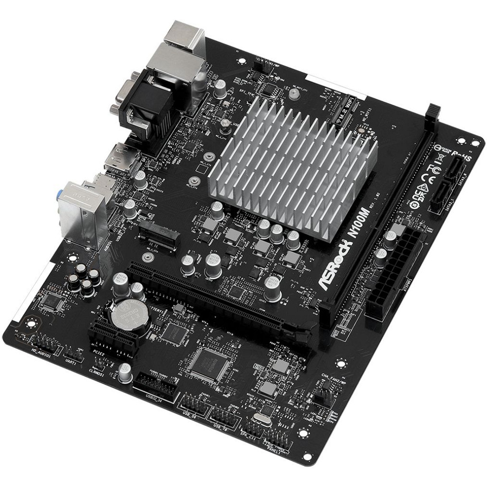 ASRock N100M (Quad-Core N100 3.4GHz, 1xDDR4 DIMM, VGA/HDMI/DP, 1*PCIe, 2xSATA, M.2, GLan, mATX) Винница - изображение 3