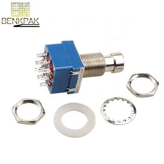 Ножний перемикач 3PDT з фіксацією для ефектів педалей Київ