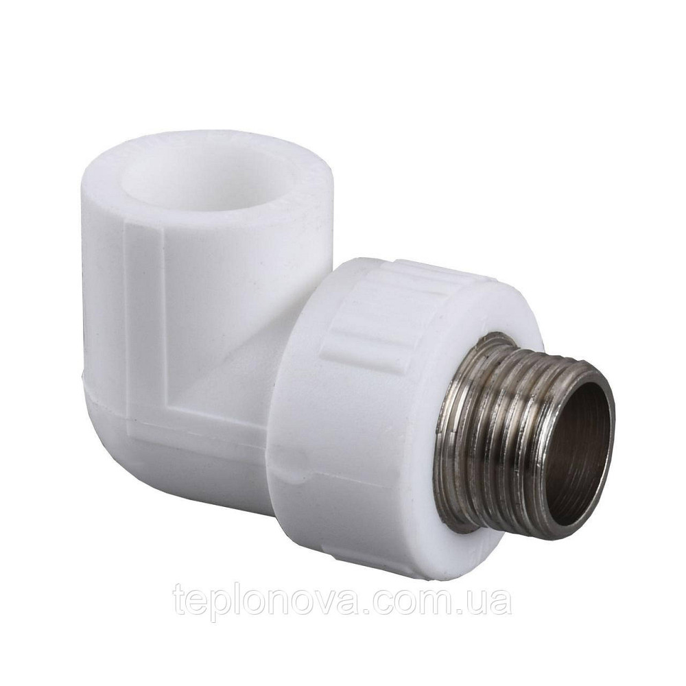 Кут зовнішня різь Kalde PPR 90 ф20х1/2 (білий) 18010 Чернівці - фото 1