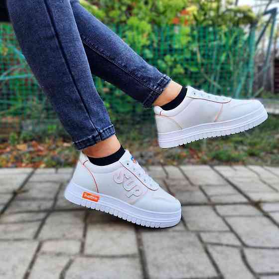 Женские Кроссовки Белые Слипоны Мокасины (размеры: 36,37,38,39,40) Днепр