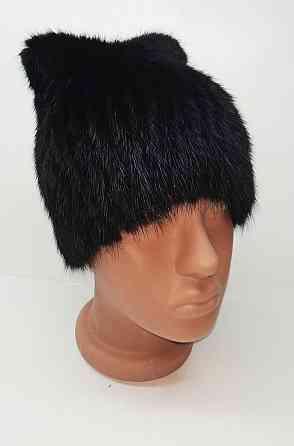 Норковая шапка женская кошка Николь Черный Харьков