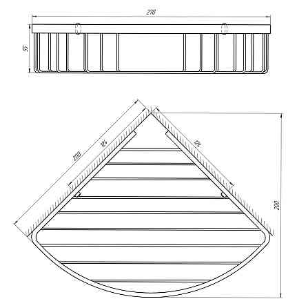 Полка угловая TOPAZ 4114 Киев