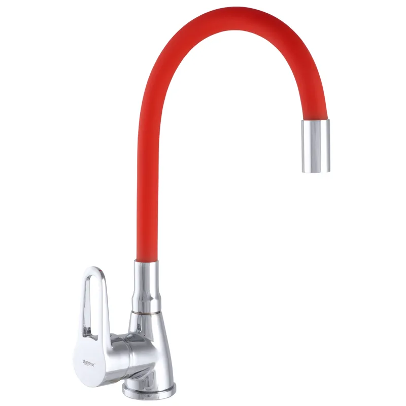 Змішувач для кухні Zerix SOP7 045 з червоним гнучким виливом   ( ZX2667 ) 24786 Харків - фото 1