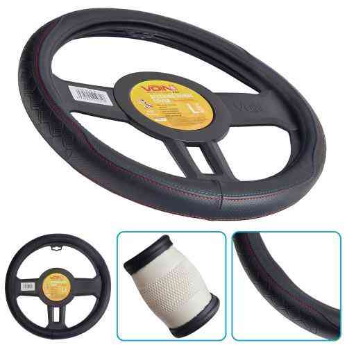 Чохол на кермо VLOD-24LC7 BK L чорний, один шов, зі шкіри, без отворів Харків