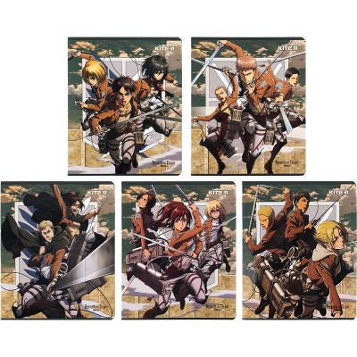 Зошит Kite Attack on Titan, 24 аркуші, клітинка (AT24-238) Вінниця - фото 1