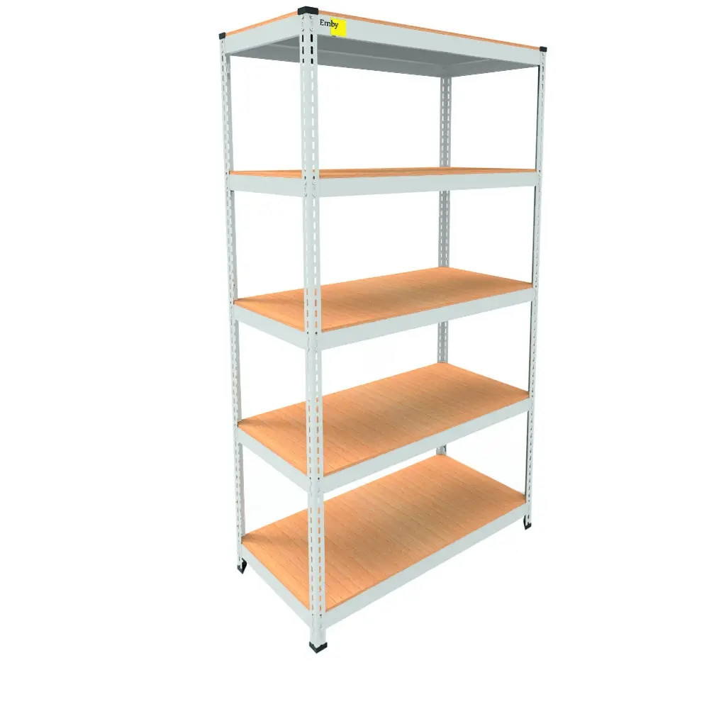 Металевий стелаж Emby Light Series (розмір 1800х900x450мм) 5 полиць ДСП до 100кг Білий Вінниця - фото 1