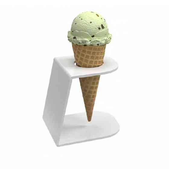 Підставка EKOSTAR для вафельного ріжка на 1шт. Біла. Акрил 3 мм Київ