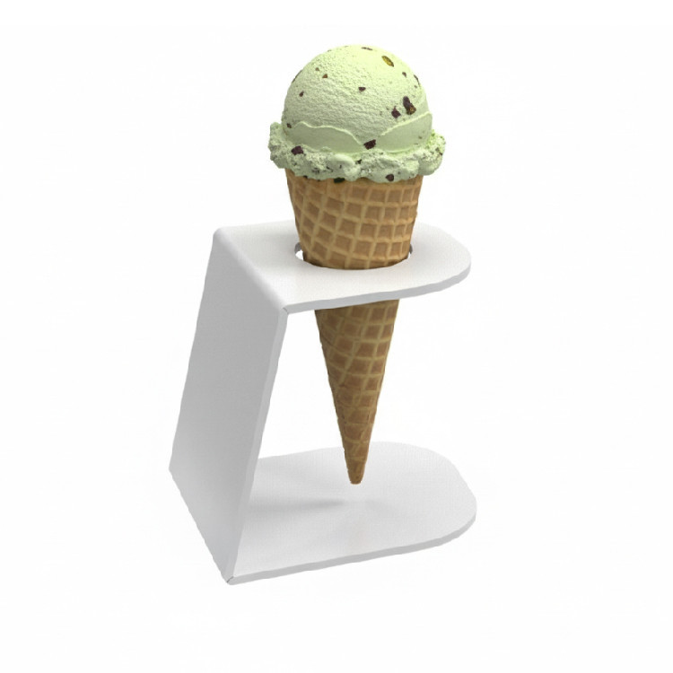 Підставка EKOSTAR для вафельного ріжка на 1шт. Біла. Акрил 3 мм Київ - фото 1