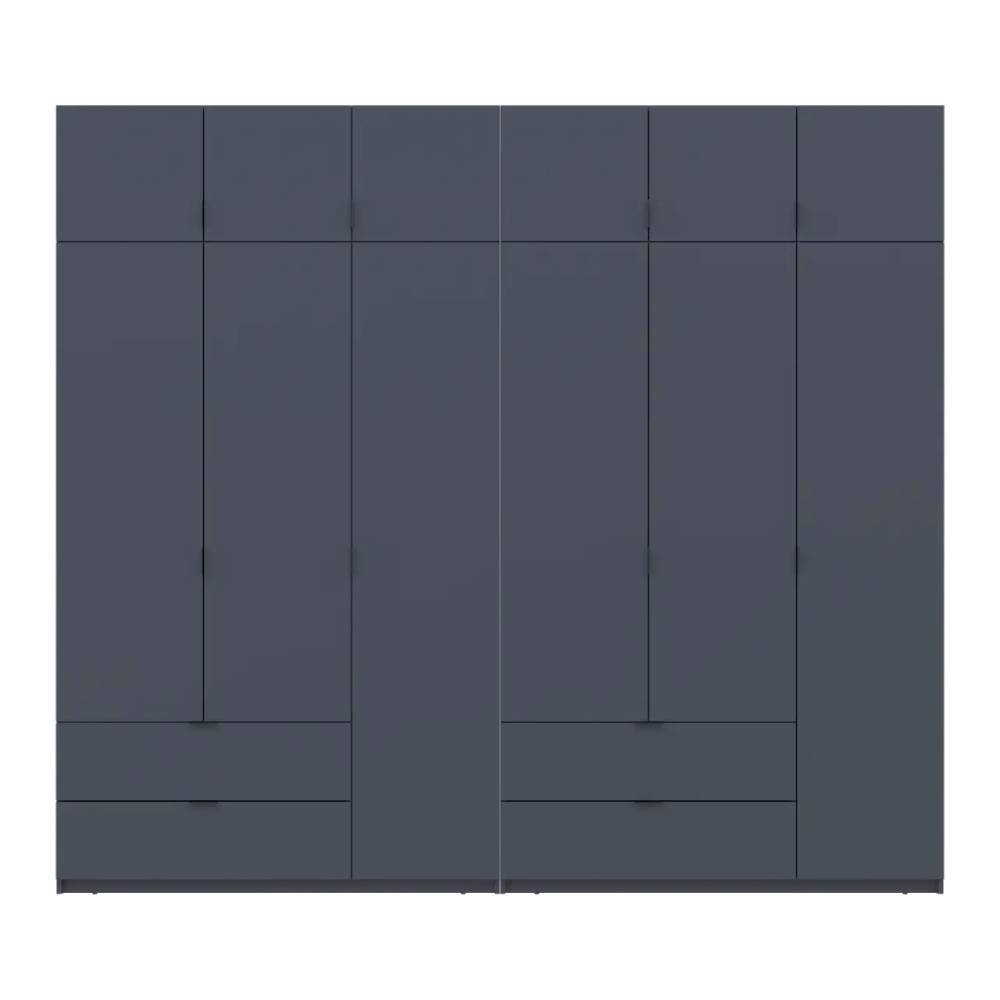 Шкаф для одежды Doros Лукас Графит 3+3 ДСП 270х50х240 DRS-011695 (42005117) Днепр - изображение 4