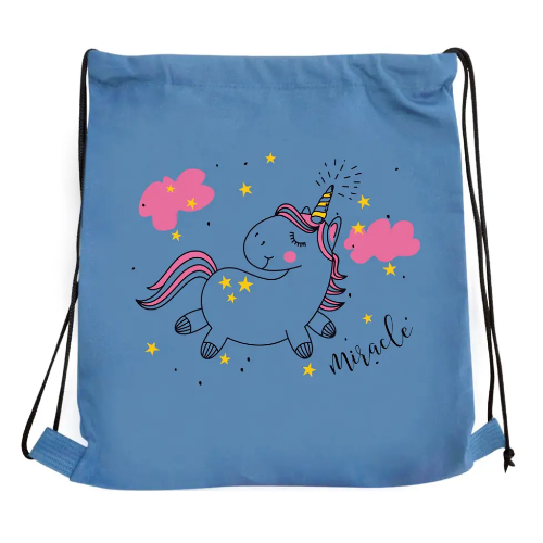 Рюкзак для взуття 35*40см Єдиноріг небесний габардін Кварта Житомир - фото 1