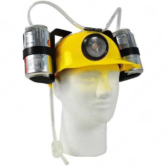 Шолом МНСника з ліхтарем для пива жовтий Вінниця - фото 2