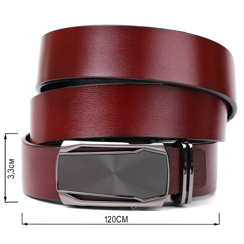 Ремінь з натуральної шкіри зі шкіряною вставкою в пряжці Vintage 20216 Коричневий Київ - фото 3