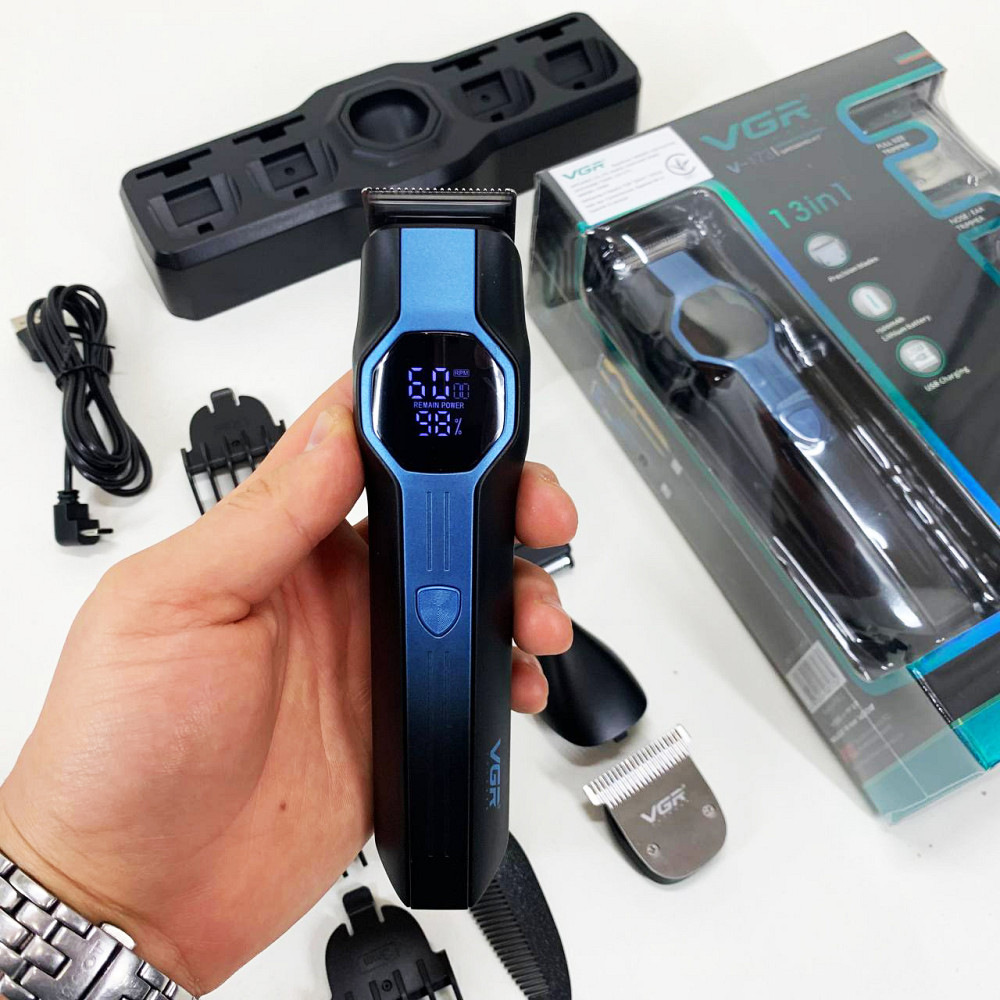 Триммер для стрижки аккумуляторный профессиональный VGR, Беспроводные машинки для стрижки легкие SD-12 Львов - изображение 3