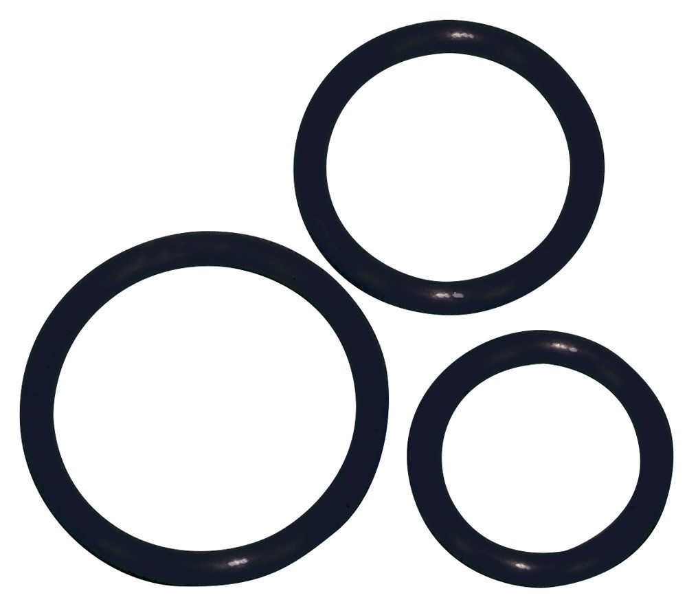 Ерекційні кільця - Silicone Cock Ring Set, 3 шт. Sex Aura Київ - фото 2