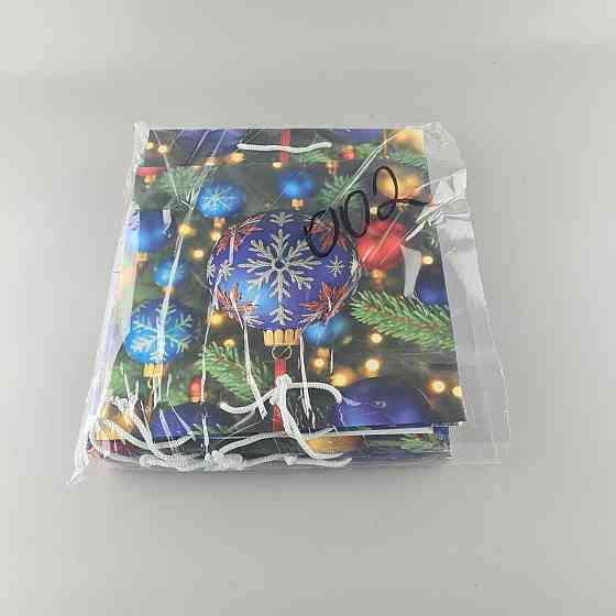 Пакеты бумажные подарочные , новогодние Квадрат 23*24*10- 02 (12 шт) Харьков