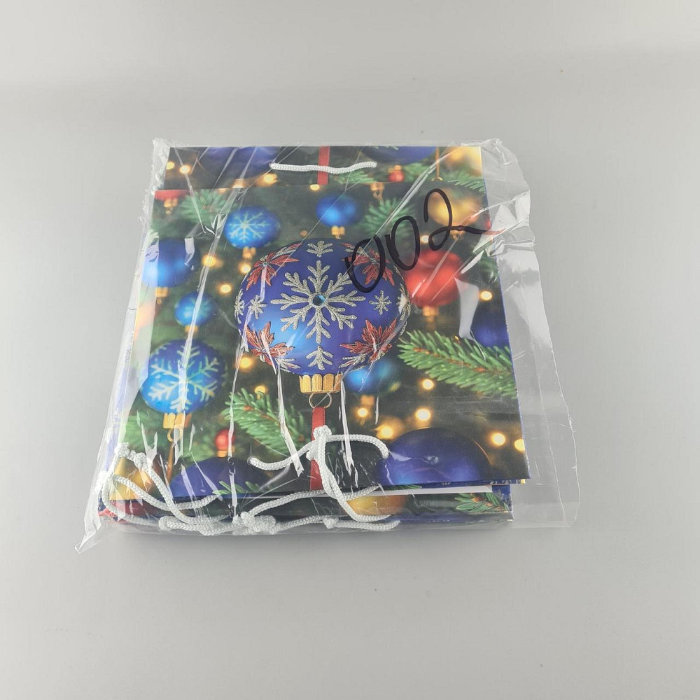 Пакеты бумажные подарочные , новогодние Квадрат 23*24*10- 02 (12 шт) Харьков - изображение 2