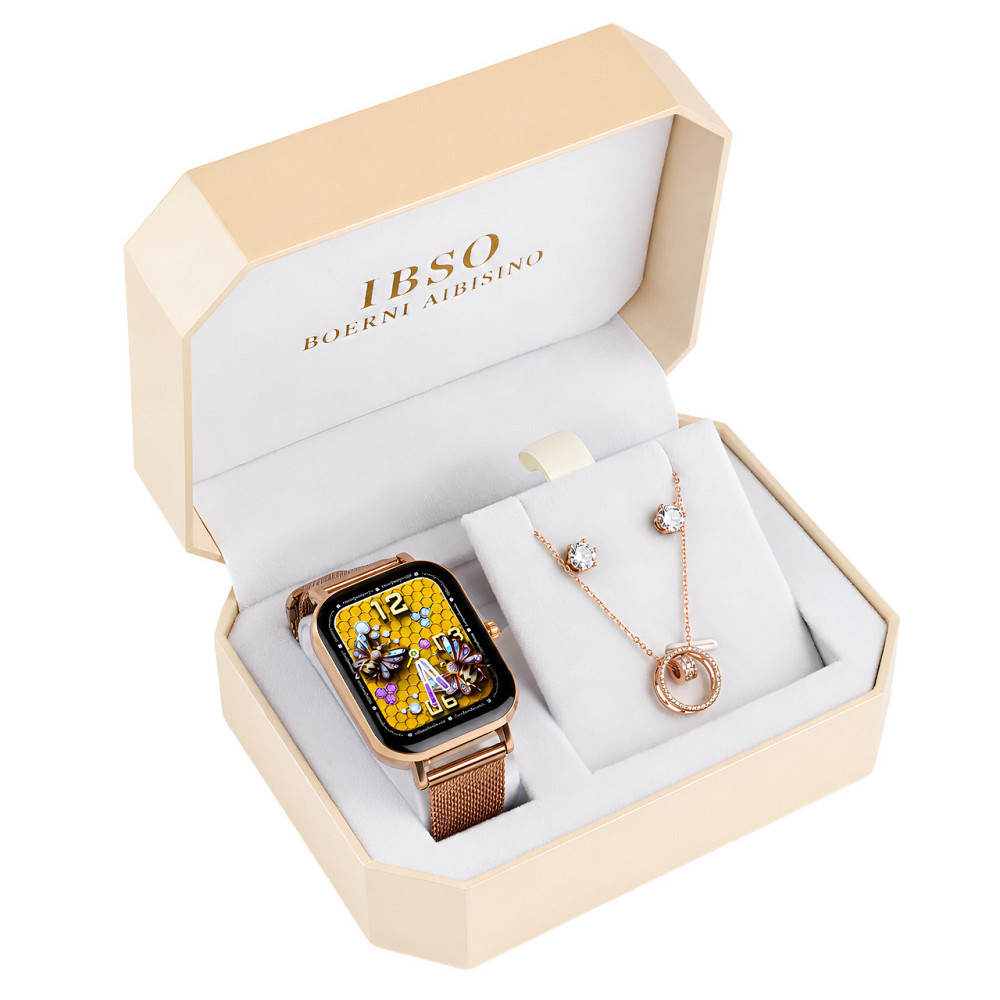 Подарунковий набір розумний годинник Smart Miami Gift Box + сережки + ланцюжок із кулоном Вінниця - фото 10