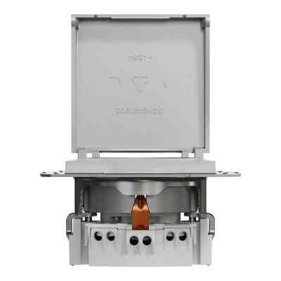 Розетка Schneider Electric ASFORA з кришкою, алюміній (EPH3100161) Вінниця