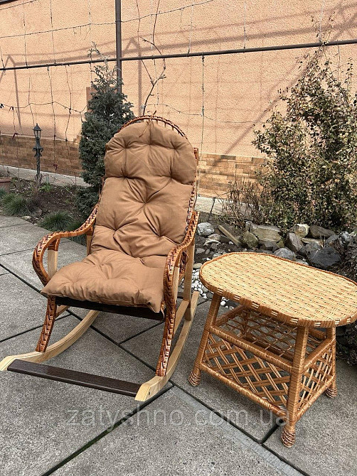 Кресло качалка со столом плетеные Киев - изображение 8