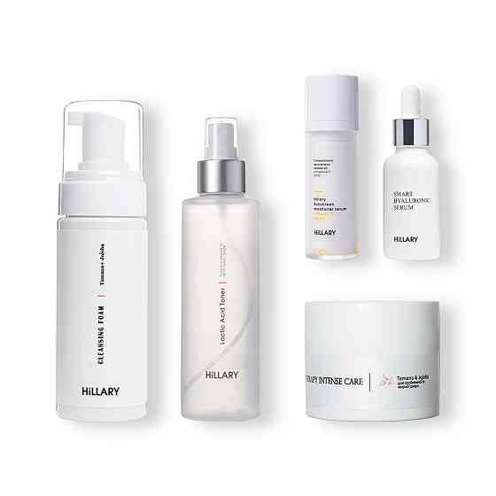 Сонцезахисна сироватка SPF 30 з вітаміном С + Базовий набір для догляду за шкірою обличчя жирного типу Київ