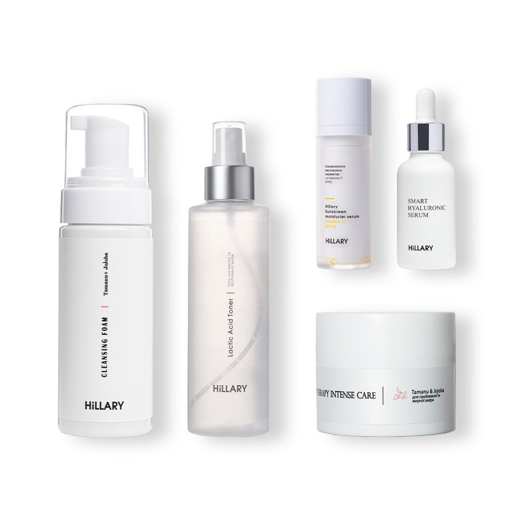 Сонцезахисна сироватка SPF 30 з вітаміном С + Базовий набір для догляду за шкірою обличчя жирного типу Київ - фото 1