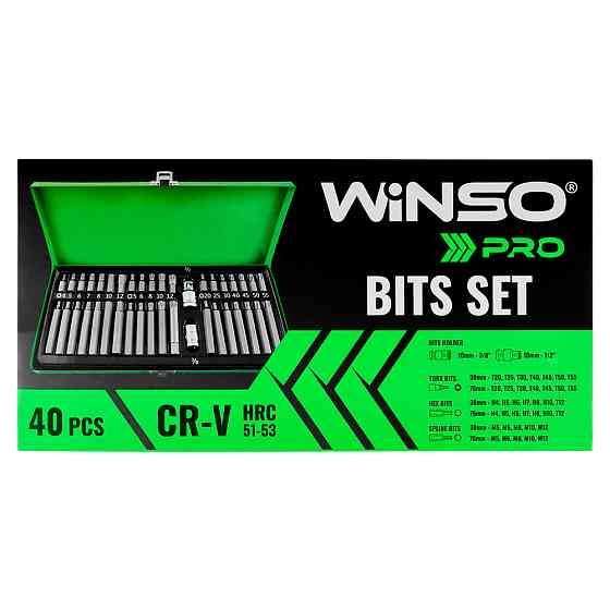 Професійний набір зірок і шестигранників WINSO PRO 1/2", 3/8", 40 шт (902040) Ковель