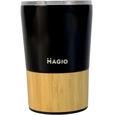 Термочашка Magio Бамбук 400 мл Чорна (MG-1044B) Вінниця - фото 1