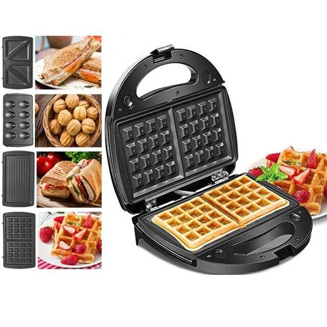 Гриль многофункциональный для дома Crownberg, Гриль электрический для кафе со сменными насадками KE-18 Львов - изображение 19